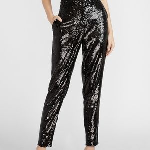 Express High Waisted Sequin Ankle Pant